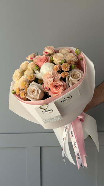 Pastel Tonlarda Mini Buket – Yumuşak Esinti