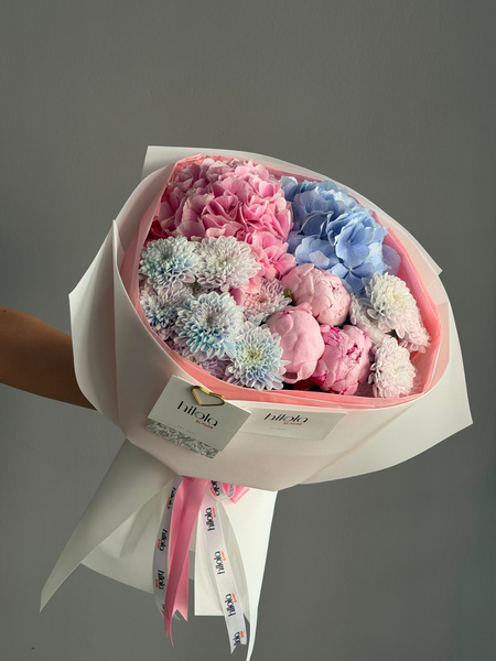 Şakayık, Ortanca ve Krizantem – Pastel Düş
