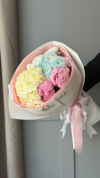 Şakayık, Ortanca ve Altaj Krizantemler – Cloud Whisper